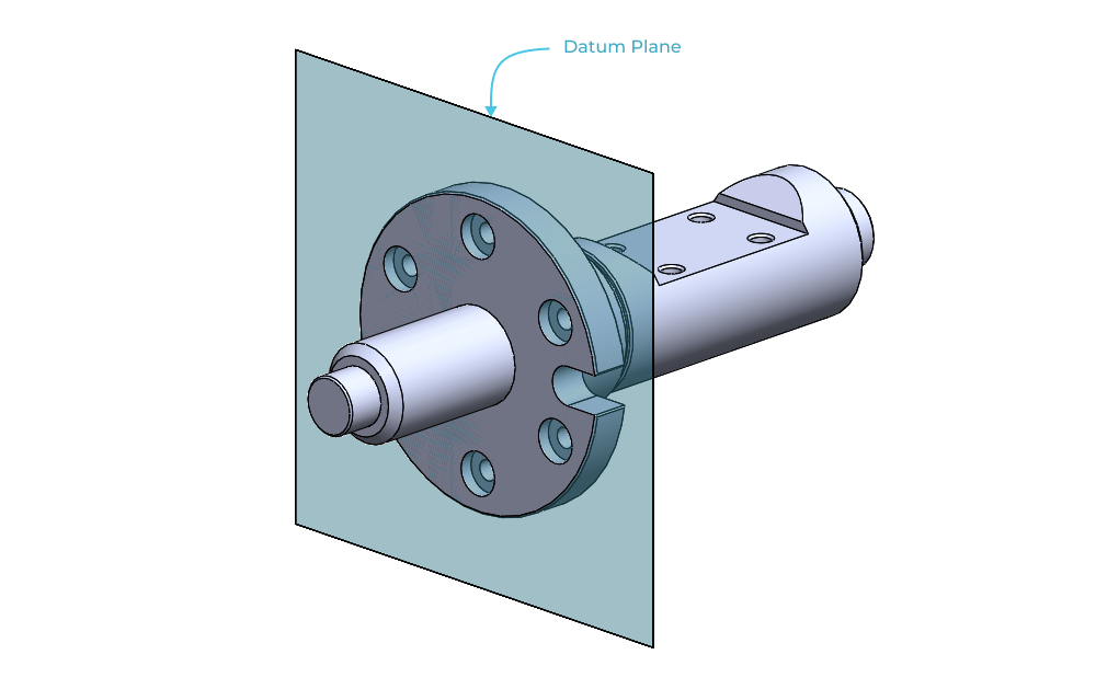 Datum plane established on part face