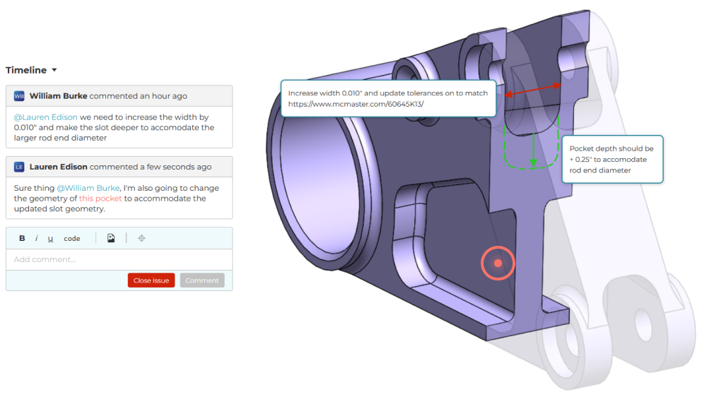 Visual feedback makes sharing your design context easier