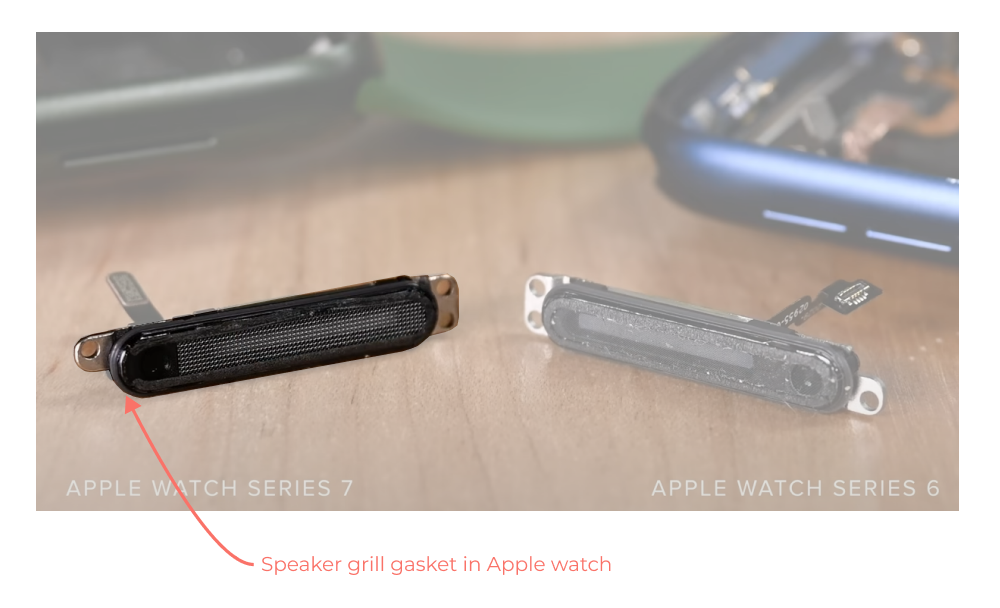 Example gasket design from iFixit Apple Watch teardown