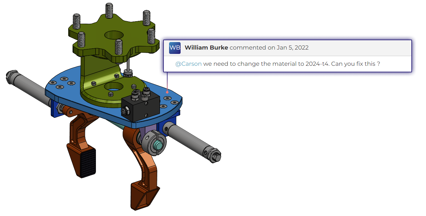 Comments on SolidWorks parts