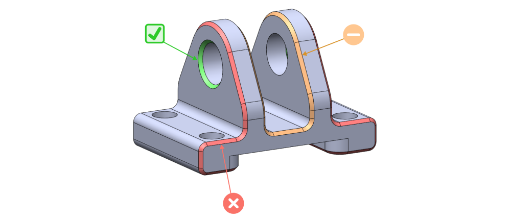 CNC machining chamfer DFM example