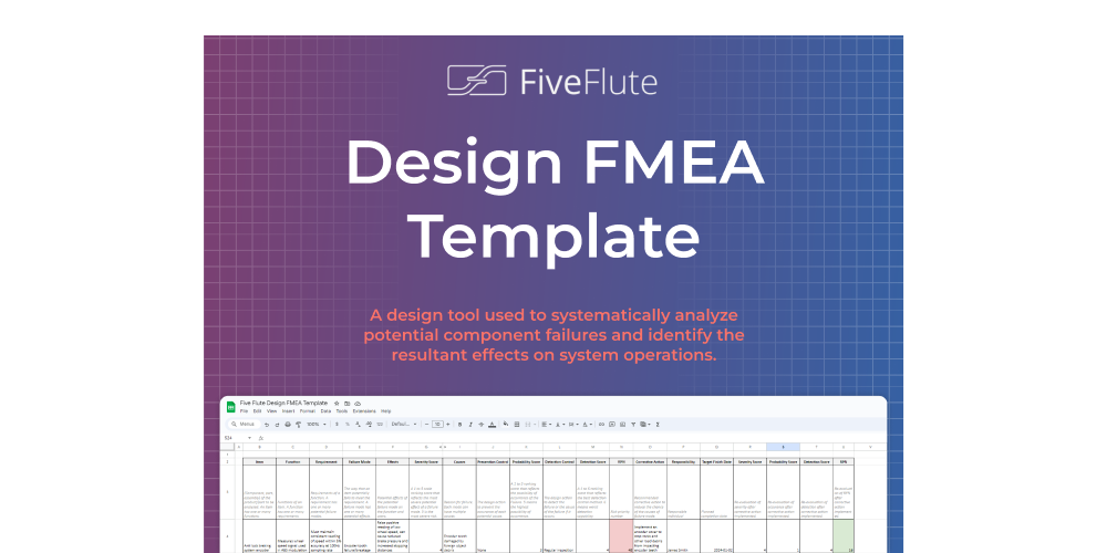 Five Flute Design FMEA template
