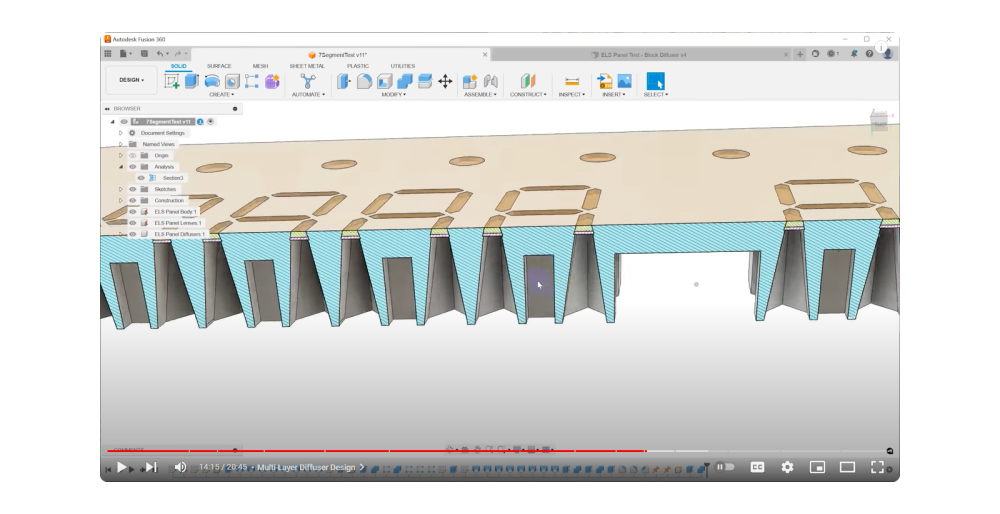 LIght piping design CAD detail