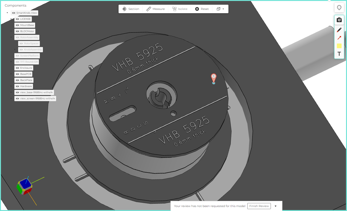 DFM technique of using writing on CAD parts